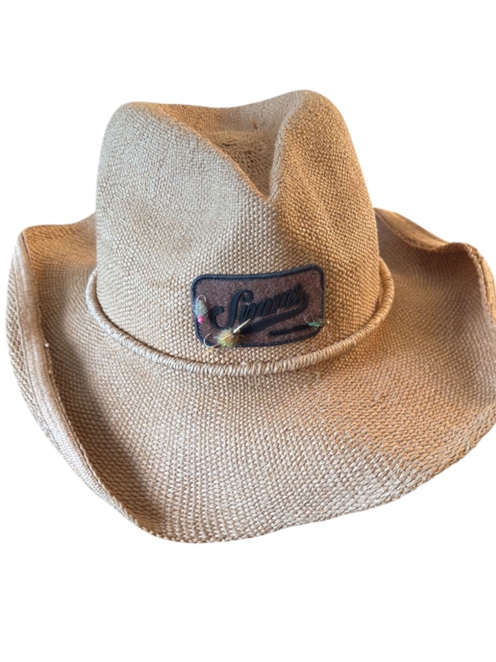 Sims Brand Men's Straw Cowboy Hat in Tan obo